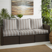 Sunbrella Ranfe Dune Indoor/ Outdoor Sofa Cushion Set, (Set Of 6) by Breakwater Bay