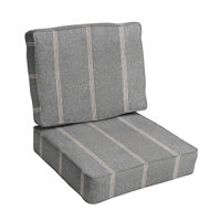 Sunbrella Outdoor Stripe Corded Deep Seating Cushion Set by Mozaic Company
