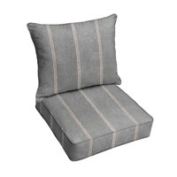 Sunbrella Outdoor Stripe Corded Deep Seating Pillow And Cushion Set by Mozaic Company