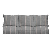 Sunbrella Outdoor Stripe Deep Seating Sofa Pillow And Cushion Set by Mozaic Company