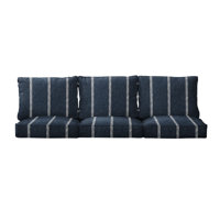 Sunbrella Outdoor Stripe Deep Seating Sofa Cushion Set by Mozaic Company