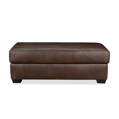 Emilio Leather Ottoman And A Half by Wayfair Custom Upholstery