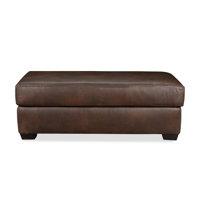 Emilio Leather Ottoman And A Half by Wayfair Custom Upholstery