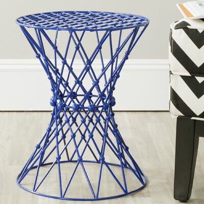 Grid Metal Accent Stool