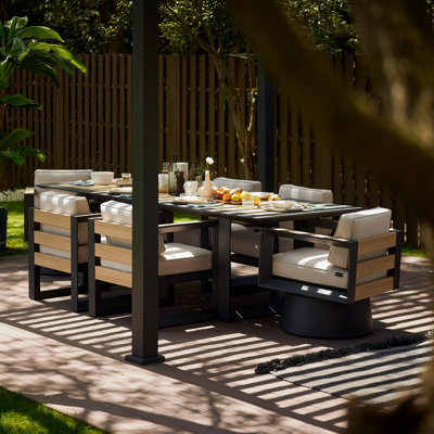 Sanibel 6 - Person Outdoor Dining Set with Cushions
