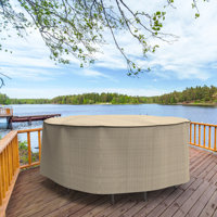 Tanner Outdoor Round Patio Table & Chairs Set Cover by Arlmont & Co.