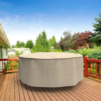 Tanner Outdoor Round Patio Table & Chairs Set Cover by Arlmont & Co.