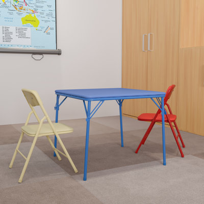 Bergeron 3-Piece Vinyl Kids Activity Table and Chairs Set by Zoomie Kids