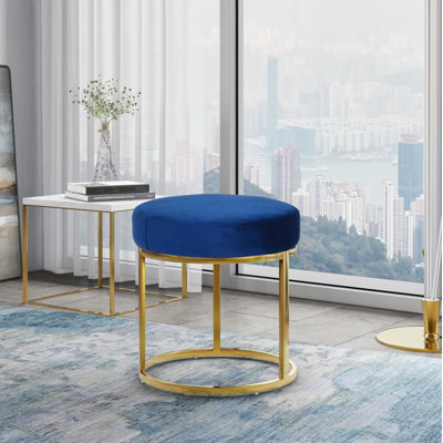 Bronwood Steel Vanity Stool by Everly Quinn