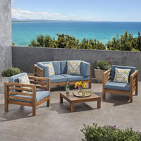 Maher 4 Piece Sofa Seating Group with Cushions