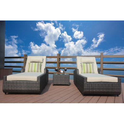 Elia Reclining Chaise Lounge with Cushion by Brayden Studio