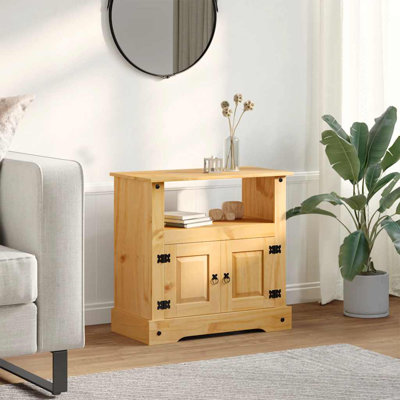vidaXL TV Stand/ TV Table with Ample Storage, Mexican Pine Corona Range by Millwood Pines