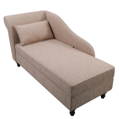 Schaefer Left Rolled Arm Chaise Lounge with Storage by Canora Grey