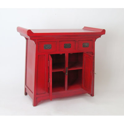 Scholl Solid Wood 3 - Drawer 2 - Door Accent Cabinet by World Menagerie