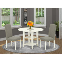 Nante Drop Leaf Rubberwood Solid Wood Dining Set by Winston Porter