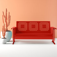 Gaume Gliding Metal Bench by Lark Manor