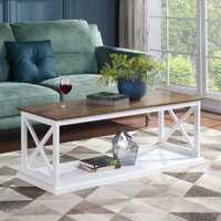 Arthella 47" Coffee Table with Shelf by Lark Manor