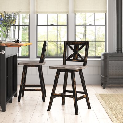 Sheila Swivel 24" Counter Stool by One Allium Way