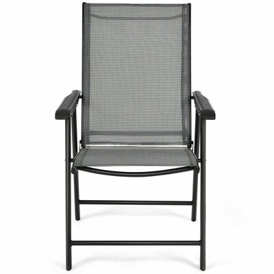 Steel Frame Patio Garden Folding Chair by Latitude Run