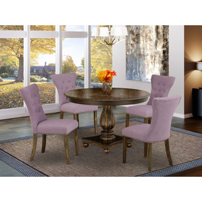 Acacia Solid Wood Dining Set by Red Barrel Studio