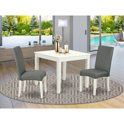 Belser 2 - Person Rubberwood Solid Wood Dining Set by Winston Porter