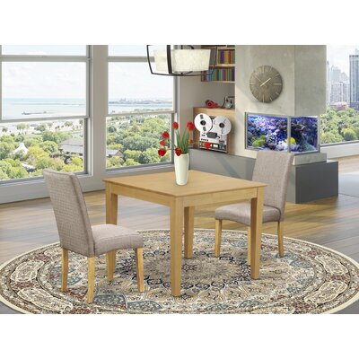Belser 2 - Person Rubberwood Solid Wood Dining Set by Winston Porter