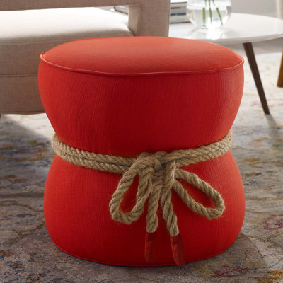 Beat Nautical Rope Upholstered Fabric Ottoman by Modway by Modway