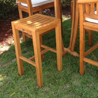 Ingrid Teak Patio Bar Stool by Bay Isle Home