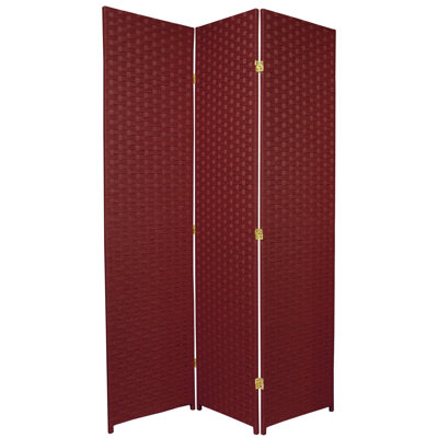 Wojcik Colorful Woven Fiber Folding Screen