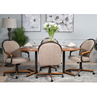 Kubiak 5 Piece Solid Wood Dining Set by Red Barrel Studio