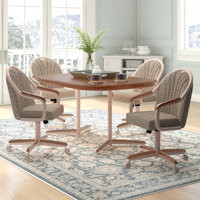 Kubiak 5 Piece Solid Wood Dining Set by Red Barrel Studio