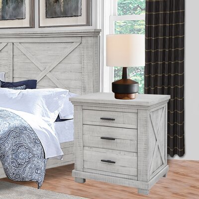 Drennan 3 Drawer Nightstand by Gracie Oaks