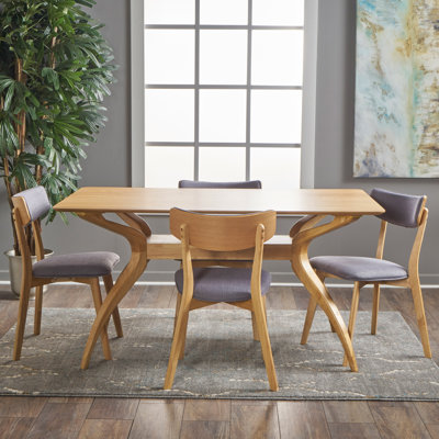 Bryona 4 - Person Solid Wood Dining Set by George Oliver