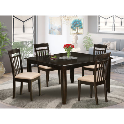 Pilning Butterfly Leaf Rubberwood Solid Wood Dining Set by August Grove