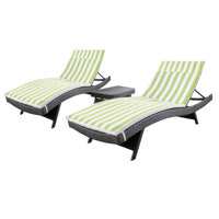 Billur 79.25" Long Reclining Chaise Lounge Set with Cushions by Wade Logan