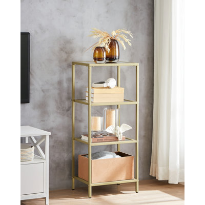 Agosti Stainless Steel Etagere Bookcase by Mercer41