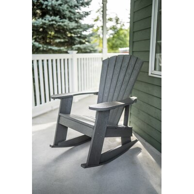 Ayelin Outdoor Adirondack Rocking Plastic Chair by Rosecliff Heights