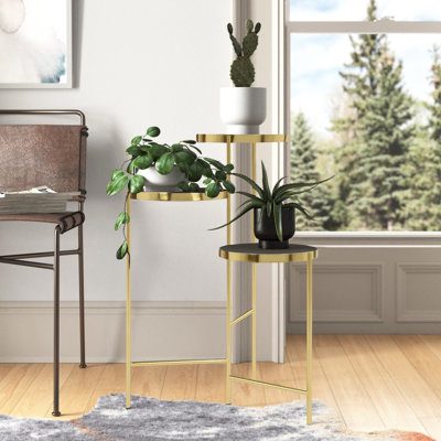 Logan Square Round Multi-Tiered Solid Wood Plant Stand by Mercury Row
