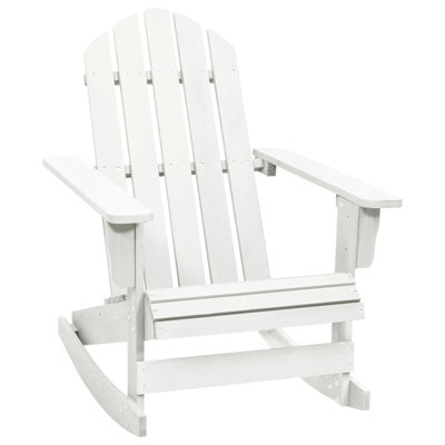 Outdoor Rocking Solid Wood Chair by Breakwater Bay