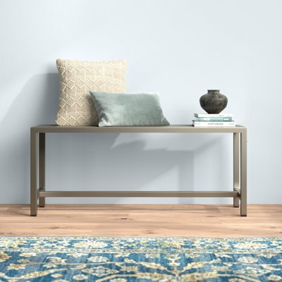 Tribeca Modern Metal Bench by Latitude Run