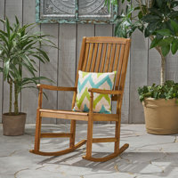 Outdoor Mccomb Rocking Solid Wood Chair by Highland Dunes