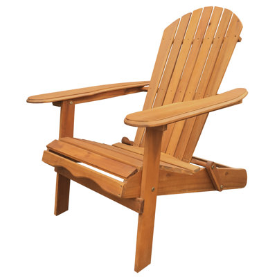 Albright Wood Folding Adirondack Chair by Millwood Pines