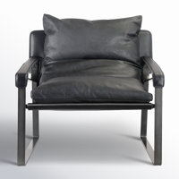 Hadler 31" Genuine Top Grain Leather Lounge Chair by AllModern