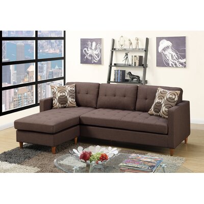 Haskell 86" Wide Reversible Sofa & Chaise by Ebern Designs