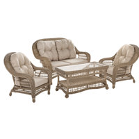 Garden Patio 4 Piece Sofa Seating Group with Cushions by August Grove