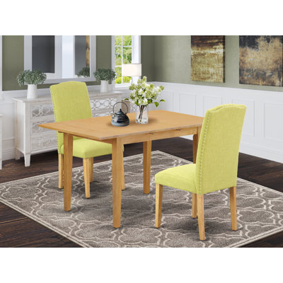 Ludwicka Butterfly Leaf Rubberwood Solid Wood Dining Set by Winston Porter