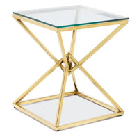 Mongillo Glass Top End Table by Orren Ellis