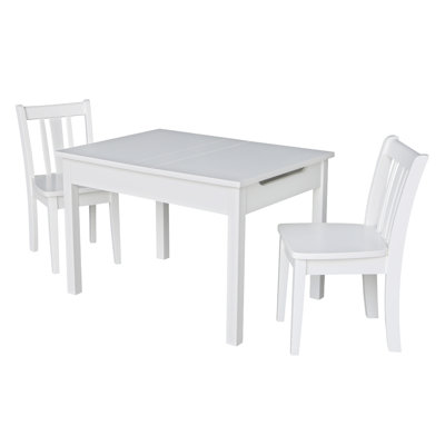Rozanne Kids Solid Wood Rectangular and Chair Set by Harriet Bee