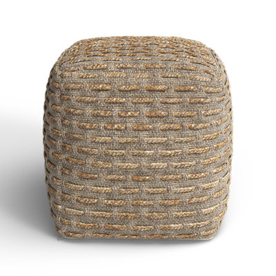 Rue 16" Wide Square Pouf Ottoman by Birch Lane