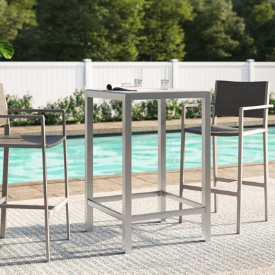 Caggiano Glass Bar Table by Wade Logan